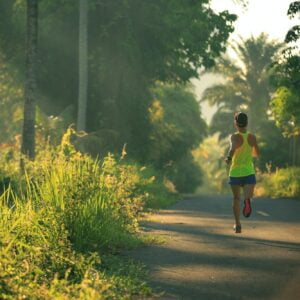 Running in park
